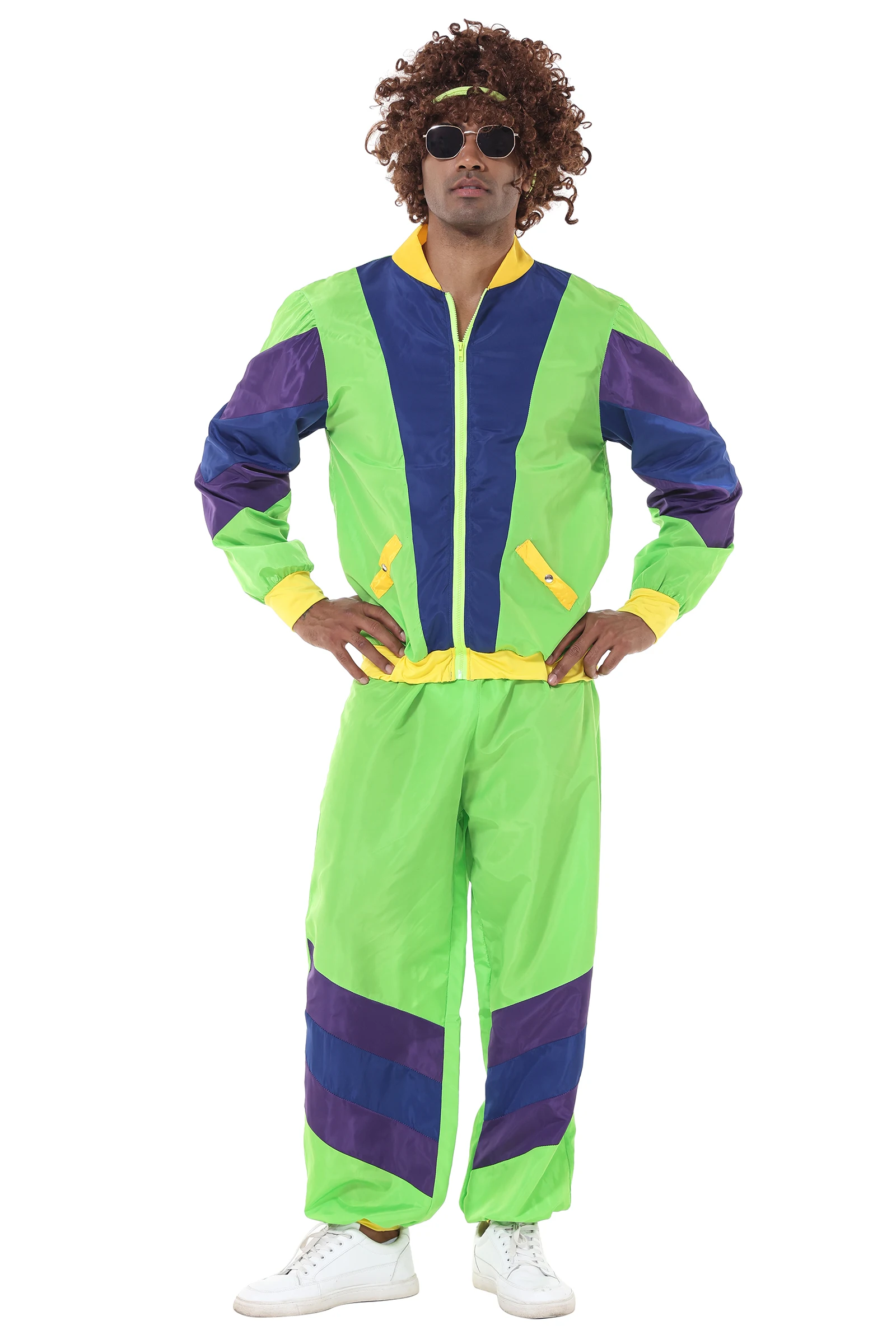 Costume d'Halloween Rétro pour Homme, Hiphelicopter Rock, Barrage de Carnaval de Pourim, Vêtements de Cosplay, 60s 70s