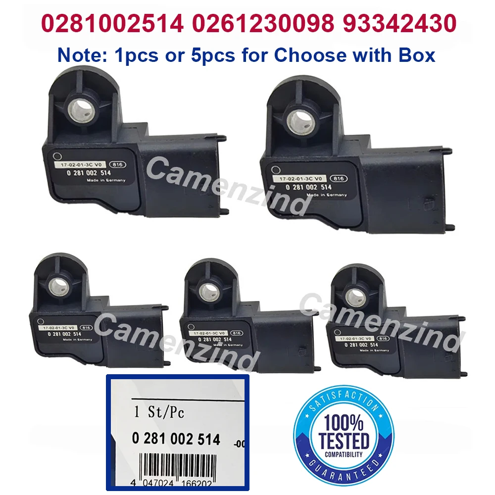 Sensor de Pressão de Ar do Coletor (MAP) 1/5 Peças 0281002514 0261230283 0261230098 93342430 para FORD FALCON BA BF TERRITORY SY 6CYL