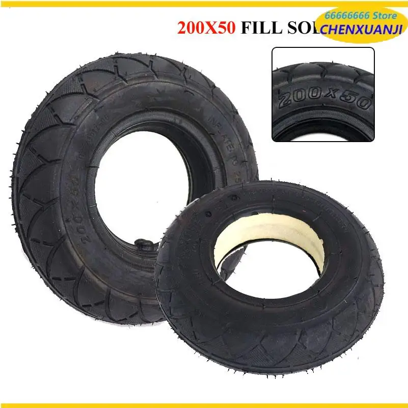 Nuevo scooter Eléctrico rueda delantera de 8 pulgadas rueda de llenado sólido resistencia de alta resistencia 200x50 neumático sólido