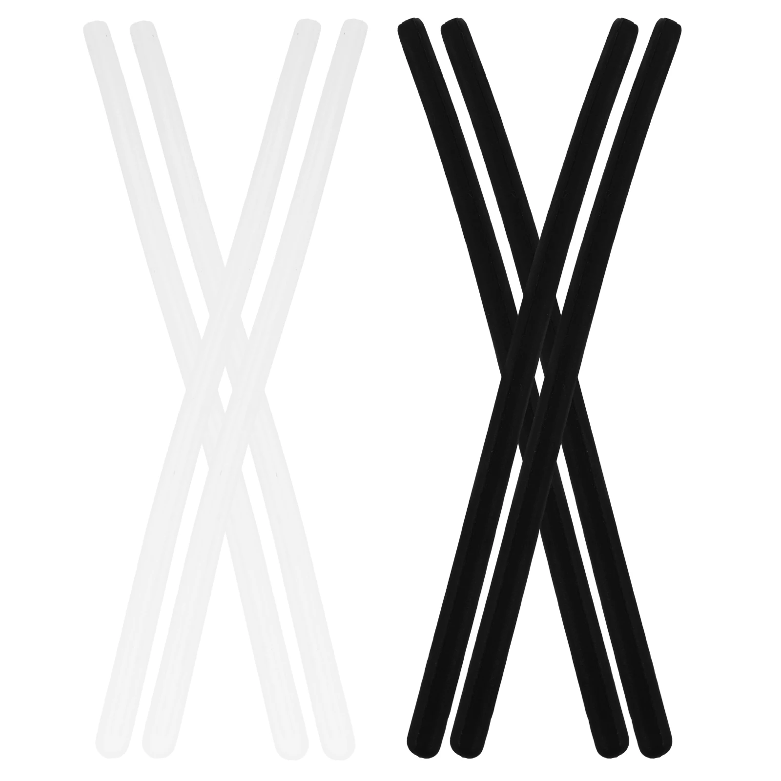 

4 Pairs Temple Sleeves Soft Silicone Anti-Slip Tips Eyeglass Temple Covers Replacement Ear Grips Thin Compatible Accessories