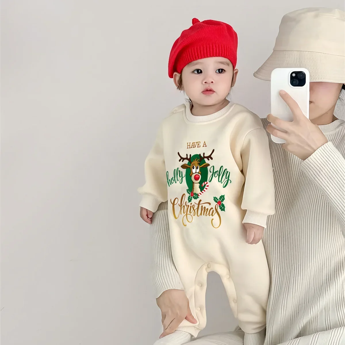 Newborn Baby Christmas Clothes Santa Claus Romper Long Sleeves Jumpsuit for Toddler New Year Costume Infant Xmas Outfits