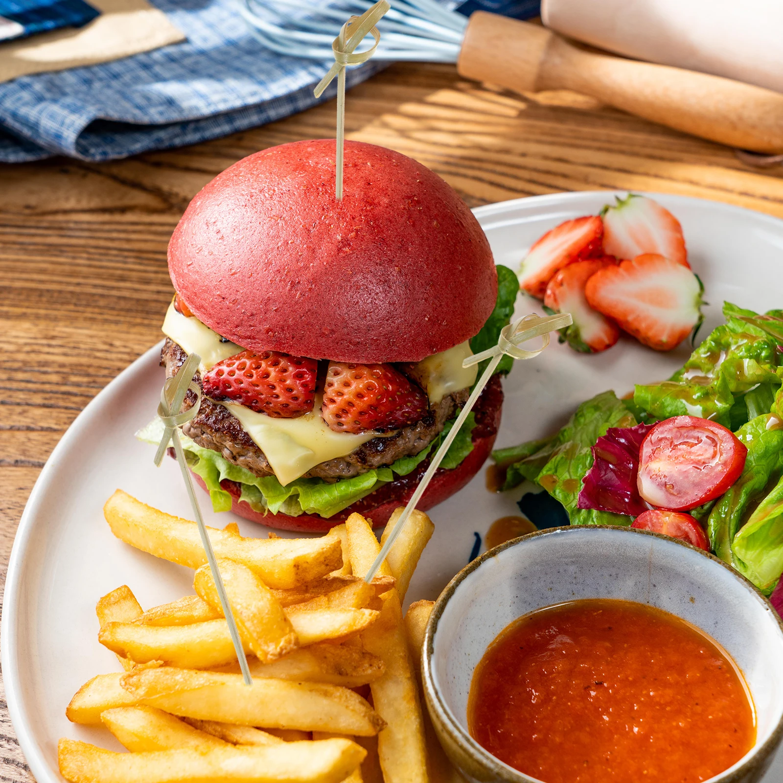 

200 pcs Bamboo Cocktail Picks 10.5Cm Thickened Fruit Appetizer Skewers For Party Cake Decoration Disposable Food Sticks