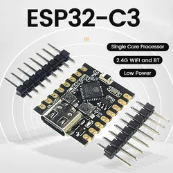 Макетная плата ESP32-C3, Тип C, 16 контактов, мини-модуль Wi-Fi BT, RISC-V 32-разрядный одноъядерный процессор ESP32 C3