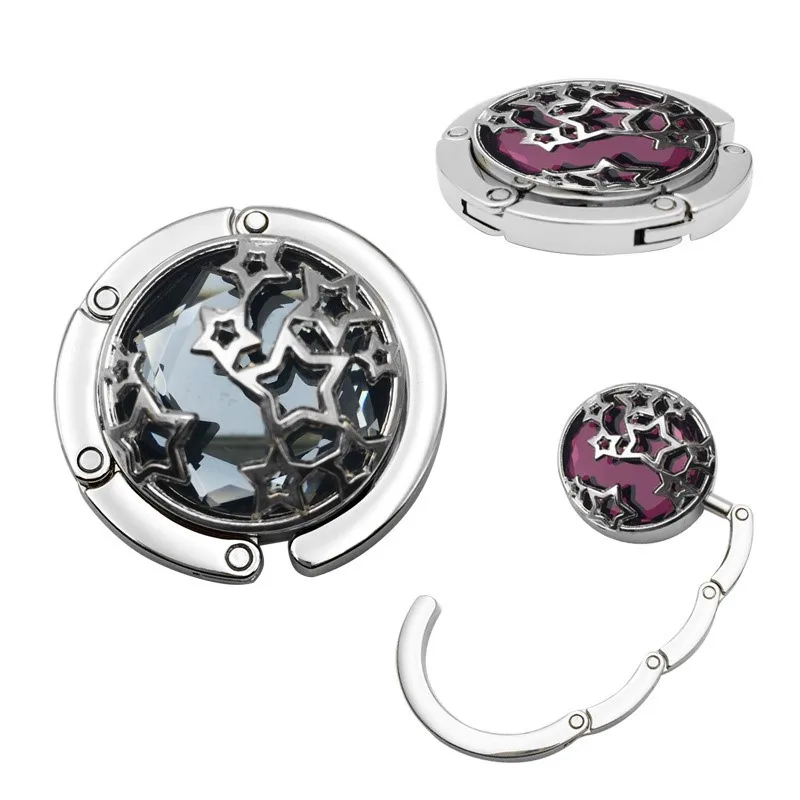 20 adet Masa Yan Askı Katlanabilir Yaratıcı Kristal askı kancası Yıldız Örgü Cam Stereoskopik Kanca Önerisi