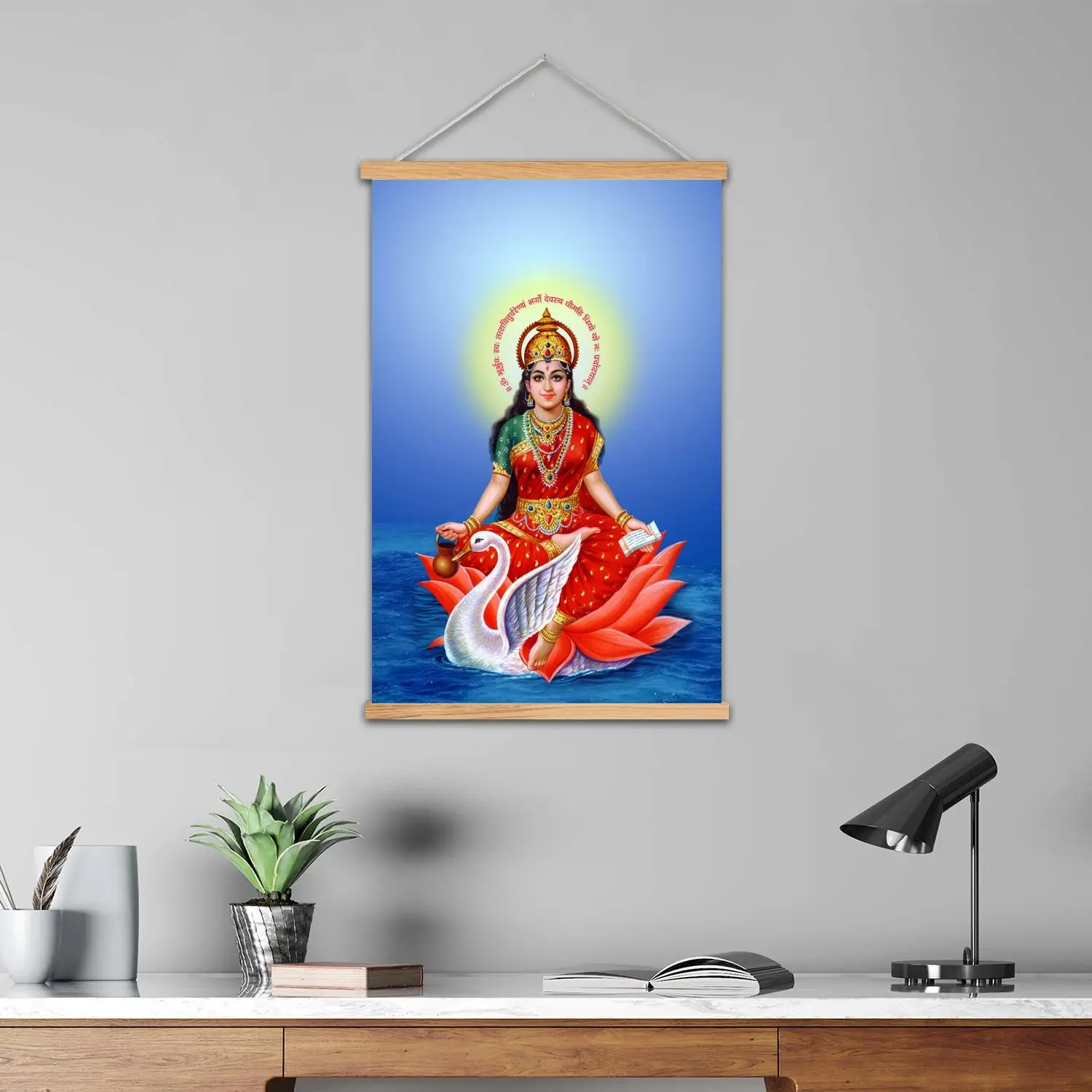 gayatri mantra Framed Wall Painting Canvas Art Poster and Wall Art  Modern Family Bedroom Decor Posters,Decorative painting view 5
