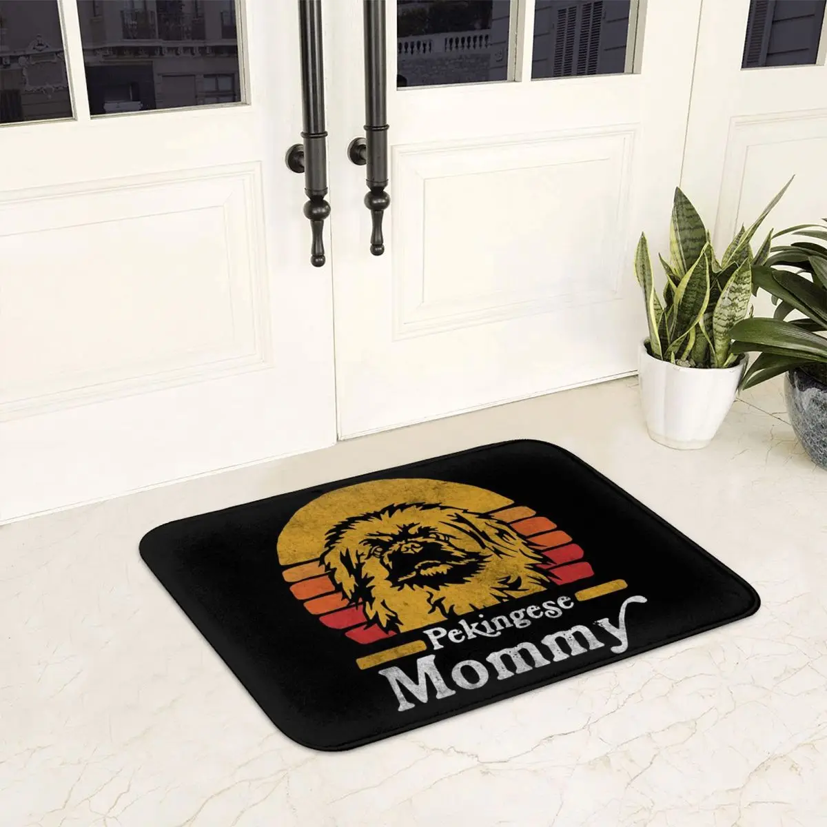 Retro Vintage Pekingese Mommy Doormat Non-slip Bathroom Floor Mats Home Entrance Rugs Kitchen Bedroom Carpet Hallway Footpad