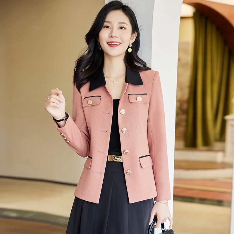 

Formal Blazers Femininos for Women Long Sleeve Autumn Winter Career Interview Professional Jackets Coat Tops Outwear