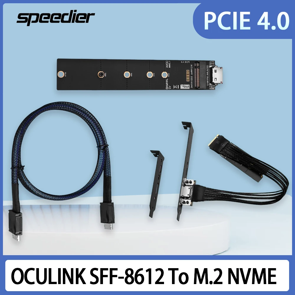 

Oculink External M.2 Adapter SFF-8612 To M.2 M-key, for Connected PCIE 4.0 X4 GEN4 SSD Adapter Card High-precision Soldering