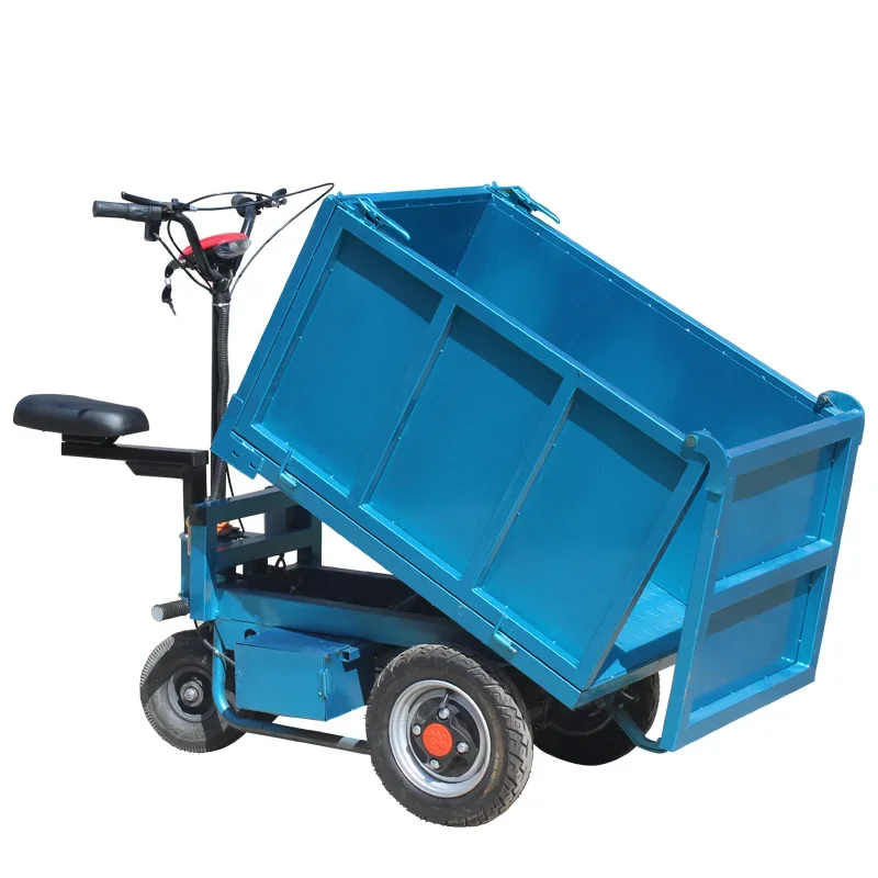 YY Electric Flat Truck Lorry Trolley Construction Site Self-Unloading Dumptruck Trolley