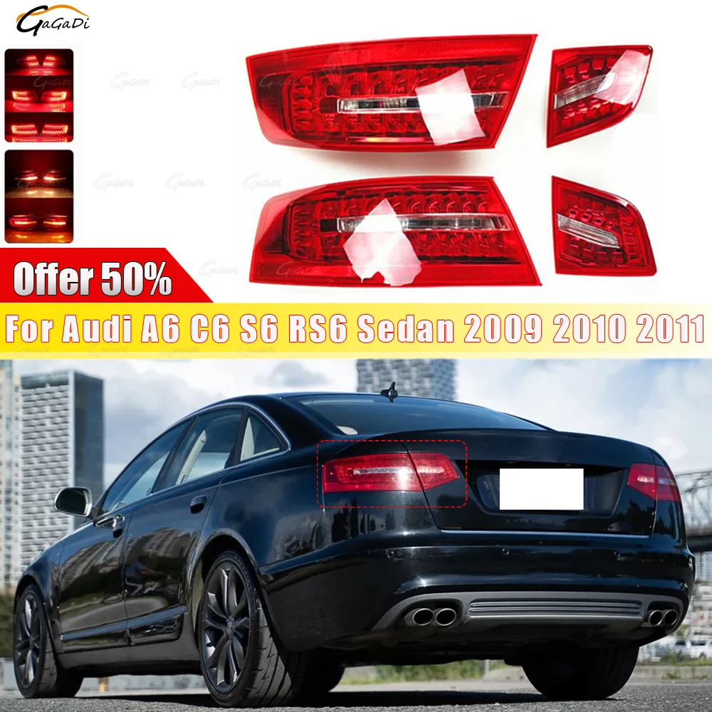 

Fit For Audi A6 C6 S6 RS6 Sedan 2009 2010 2011 Brake light signal LED Taillight Assembly Reverse lights Turn signal lights