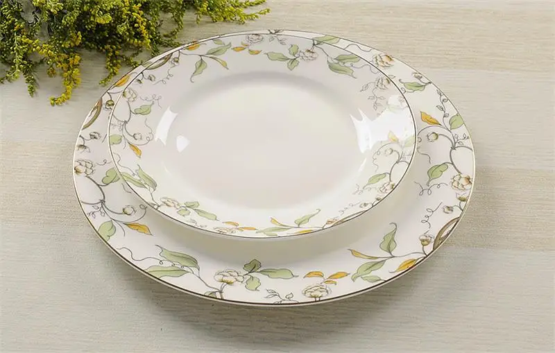 3pcs/lot, 10 & 8 & 4 inch, bone china dinner plate set, white porcelain dishes, ceramic sushi plate, dishes plates decoration