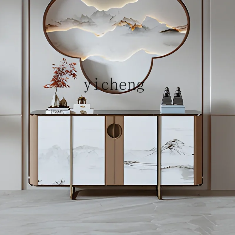 B1 solid wood entrance end view table decorative shoe cabinet storage furniture light luxury display cabinet