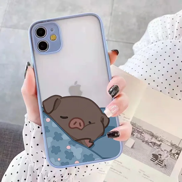 Niedliche Rosa Schweinchen Cartoon Handyhülle für iPhone 17 16 14 15 11 13 12 Pro Max Mini für iPhone X XS XR 16 15 14 Plus Weiche Rückseiten-Cover – Detail 7