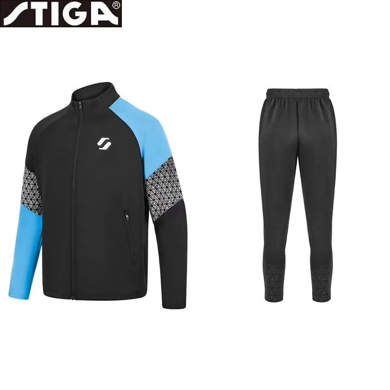 New Stika Table Tennis Suit Set for Men and Women, Spring and Autumn Sports Competition Training Long Sleeve Pants