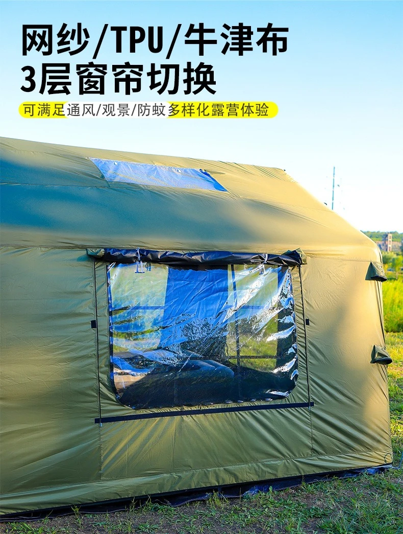 Outdoor Camping Overnight Winter Camping Full Gear, Cabin House Style