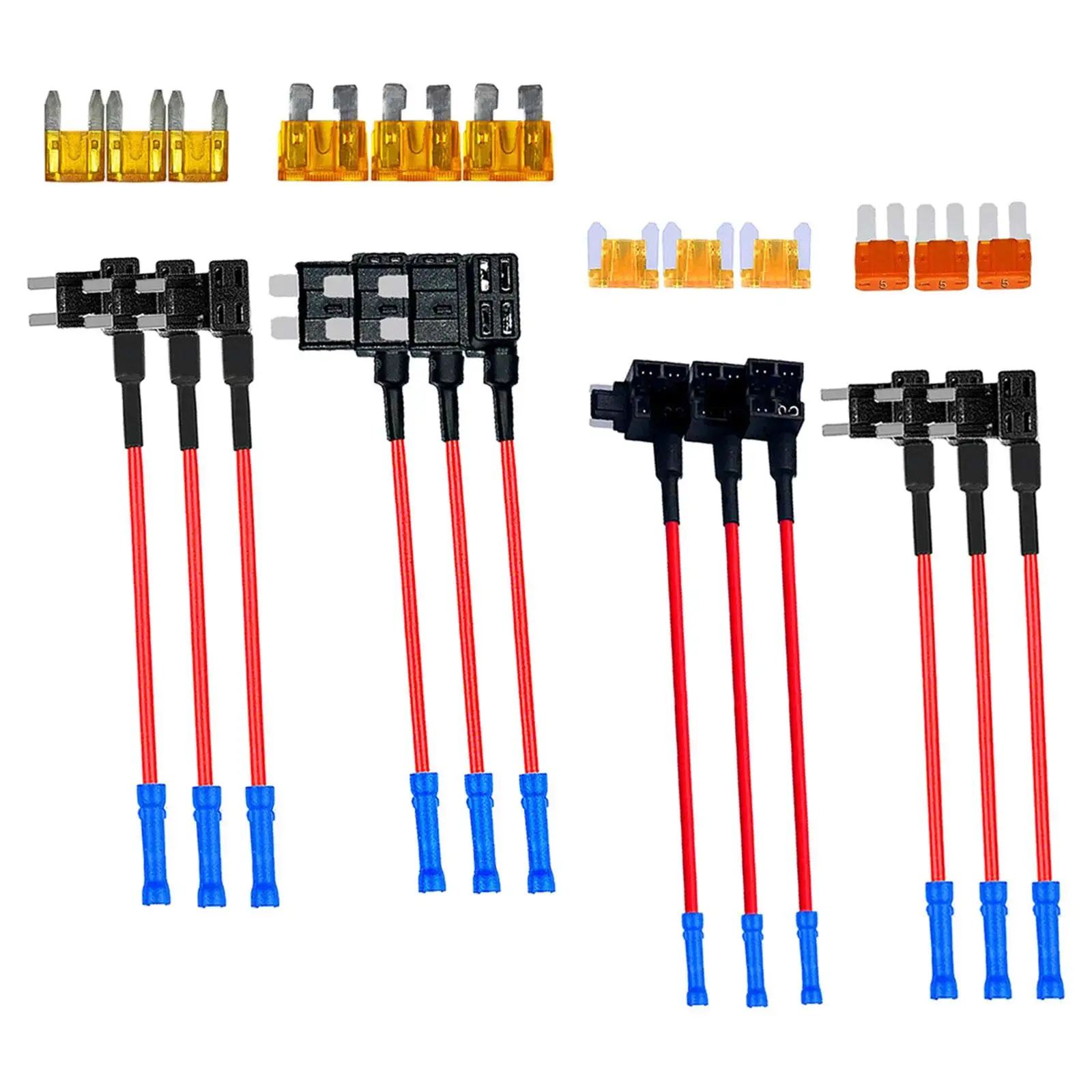 12x Car Add A Circuit Fuse Tap Adapter Set Low Profile for DVD Player