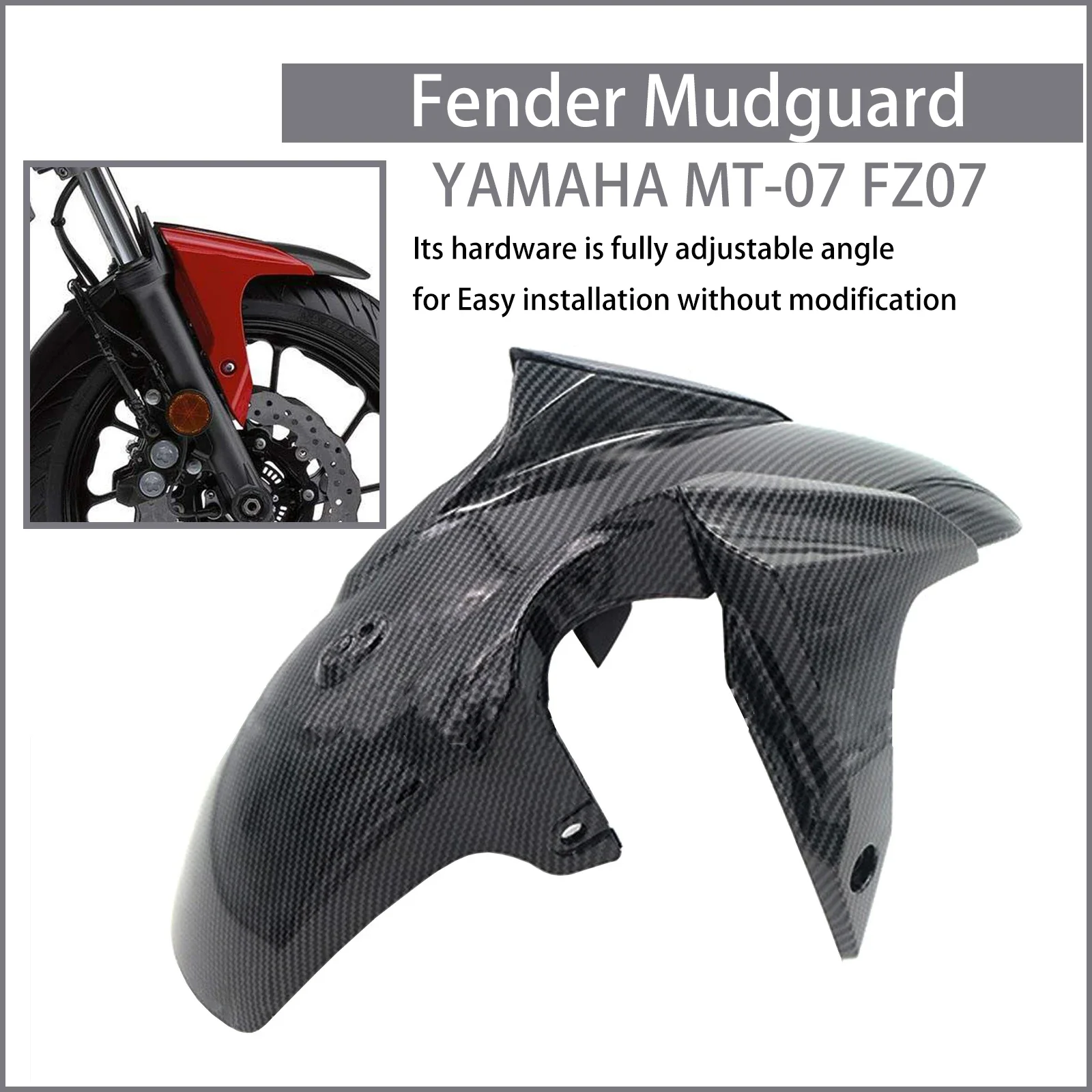 

For YAMAHA MT FZ 07 MT-07 FZ-07 MT07 2012 2013 2014 2015 2016 2017 Motorcycle Front Wheel Fender Mudguard Splash Guard Fairing