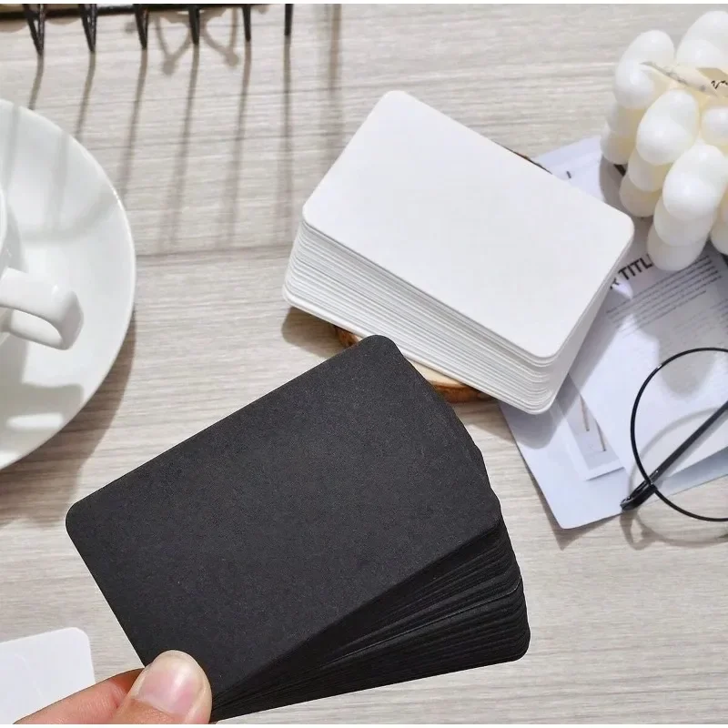 Blank Flash Cards 50/100PCS, DIY White Cardstock Postcards for Graffiti Bookmarks, Message Note Index Cards