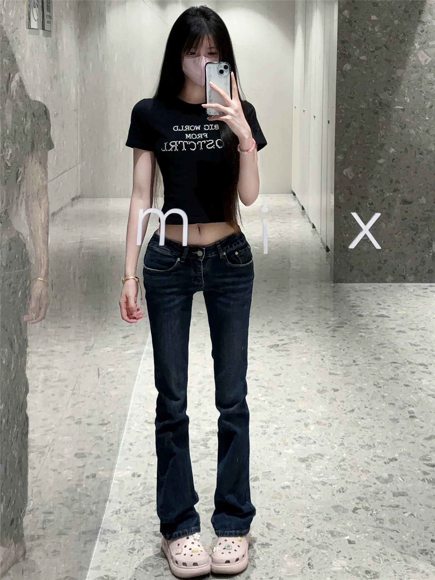 

Ретро джинсы-клеш с низкой талией для женщин, удлиненные, с эффектом похудения, сексуальные, в пол, весенние, из мягкого хлопка, с эффектом потертости