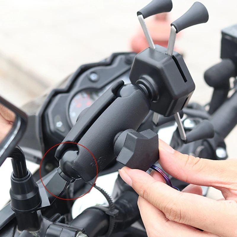 Motorcycle Angled Base with 10mm Hole Ball Head Adapter Work For Go Pro Camera Smartphone GPS Mounts Base Holder