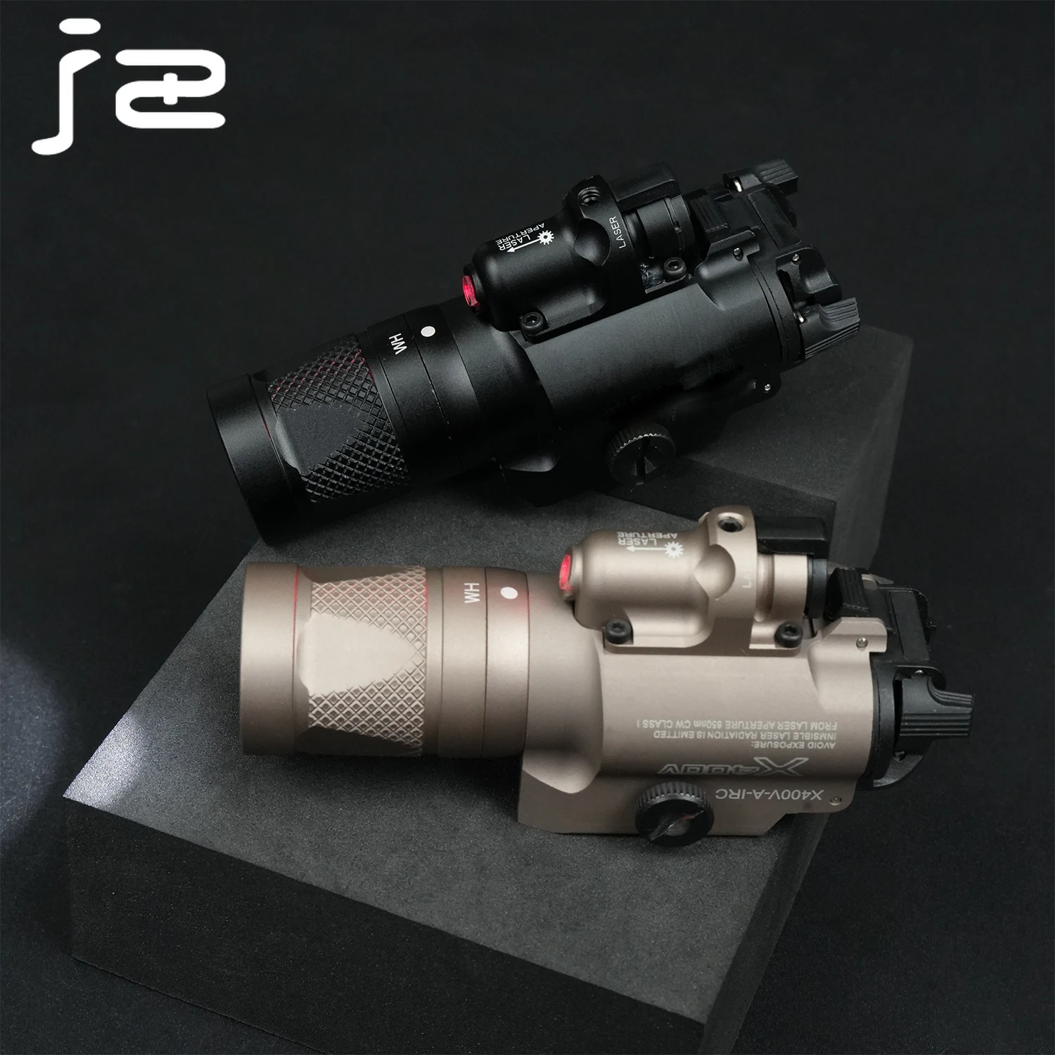 التكتيكية X400V الليزر الأحمر + LED الأبيض + الأشعة تحت الحمراء الإضاءة مصباح يدوي ثابت/لحظة X400U X400 المعادن معلقة كشاف ضوء للسكك الحديدية 21 مللي متر