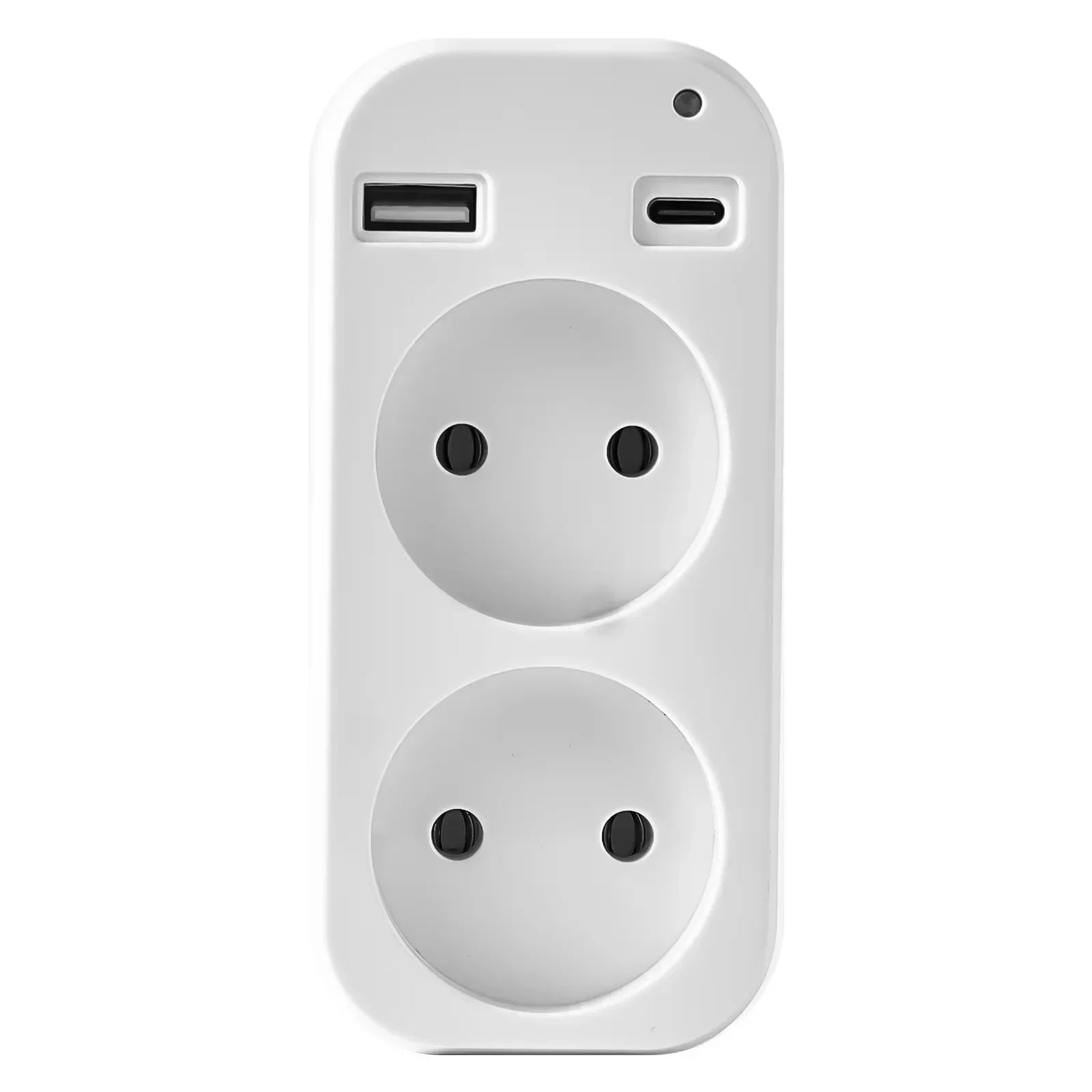 EU Plug Conversion 2 Socket Plug Multifunctional Socket Portable with USB Type-C Port German Spain French Russian Power Adapter