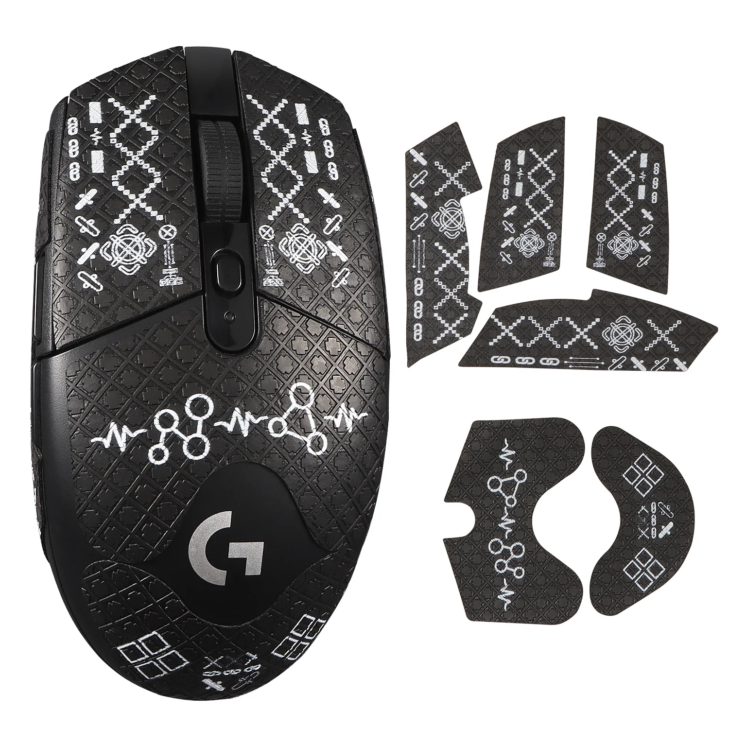 Mouse Grip Tape sticker for Logitech G305/G304/G203/G102 Wireless Mouse Anti Slip Skin Self-Adhesive,Pre-Cut,Sweat-Resistant