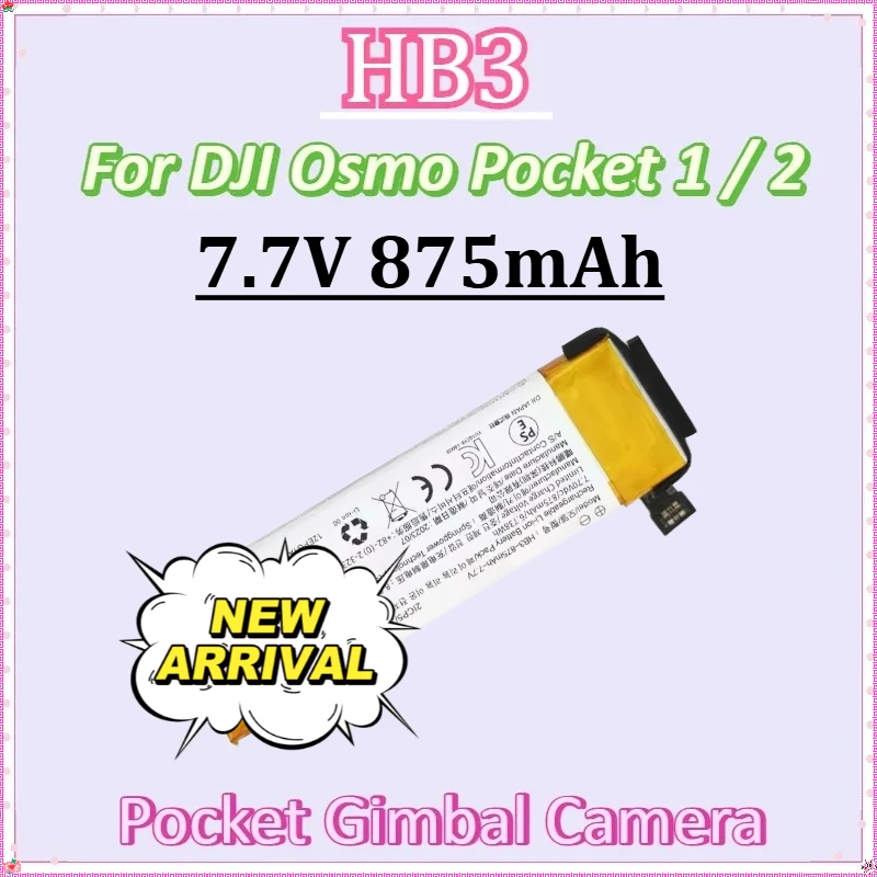 

For DJI Osmo Pocket Osmo Pocket II Osmo Pocket 1 2 Rechargeable Li-ion Battery New HB3 7.7V 875mAh Replacement Battery