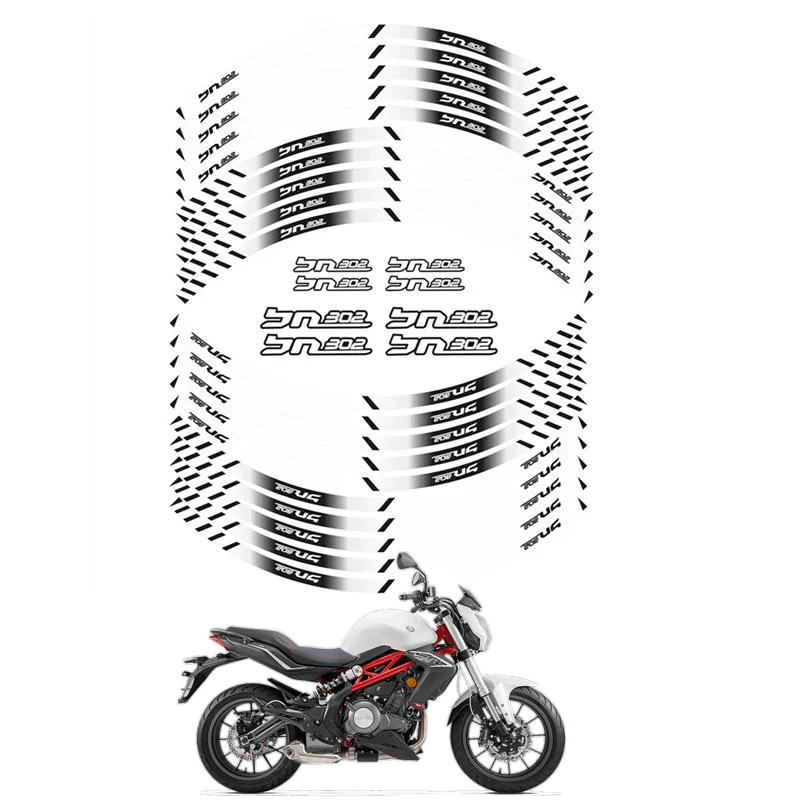 For Benelli BN302 Motorcycle Parts Contour Wheel Decoration Decal Sticker  -  A