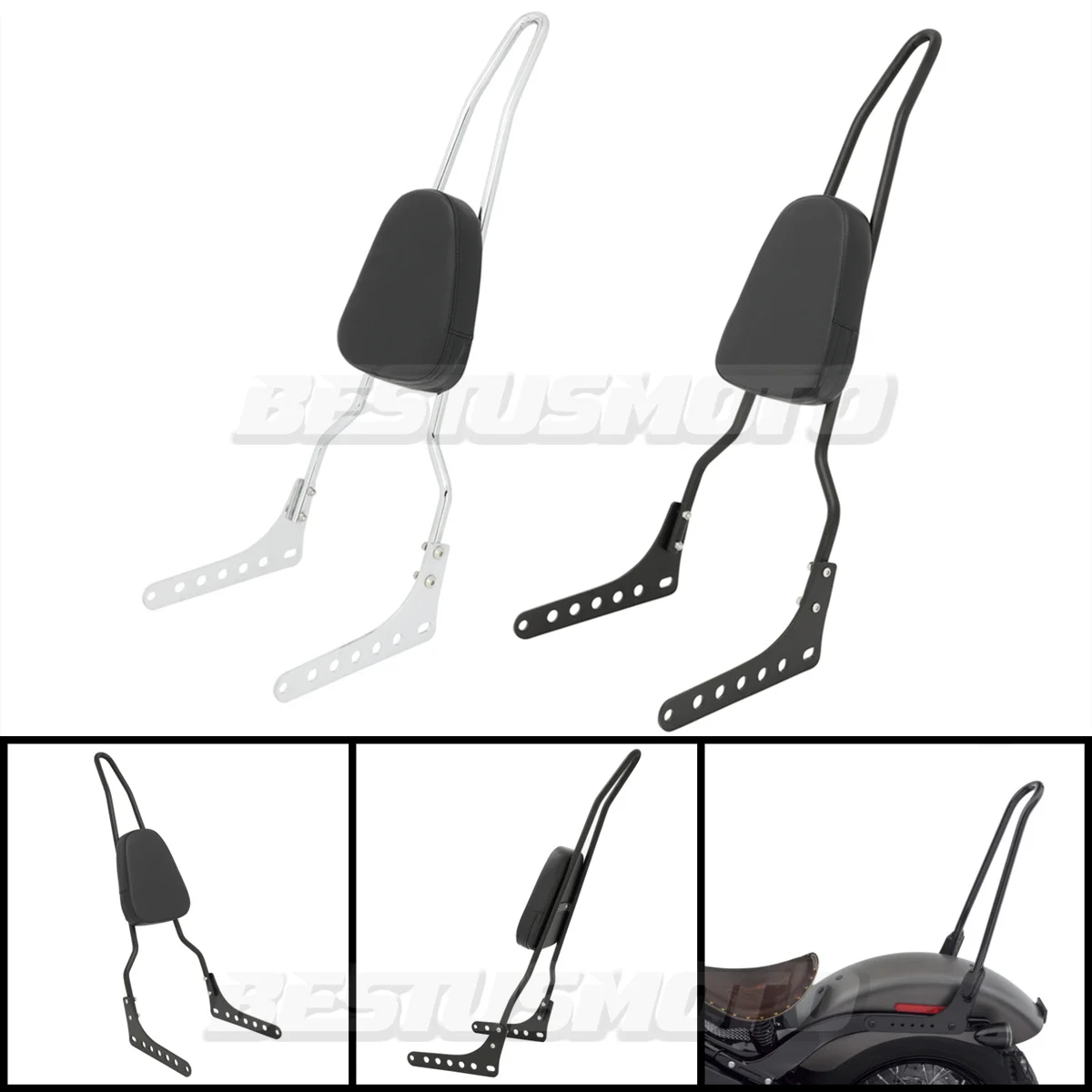 

Motorcycle Backrest Sissy Bar For Harley Softail Slim FLSL Street Bob FXBB Deluxe FLDE Heritage Classic FLHC FLHCS 114 2018-2023