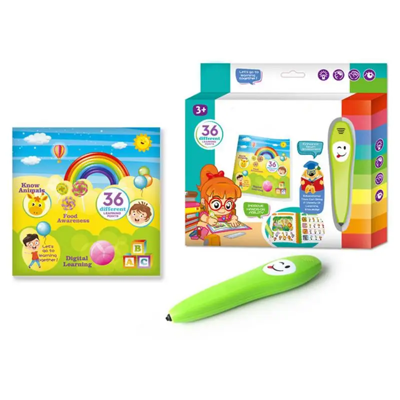 Children Smart Reading Pen Scan Reader Pen Educational Early English Learning Card Kids Development Speaking Pen Boys Girls Gift