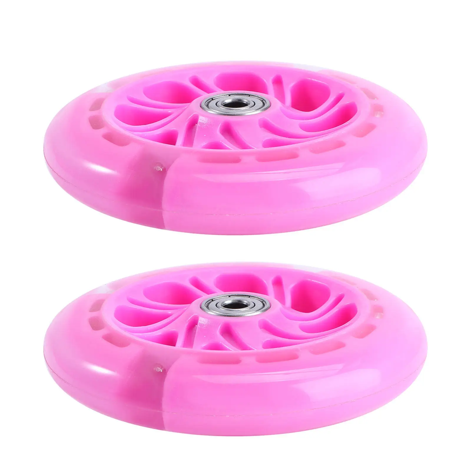 

2Pcs Light Up Scooter Wheels High Elastic Wear Resistant PU Bearing Replacement for Electric Scooter Accessories High Speed