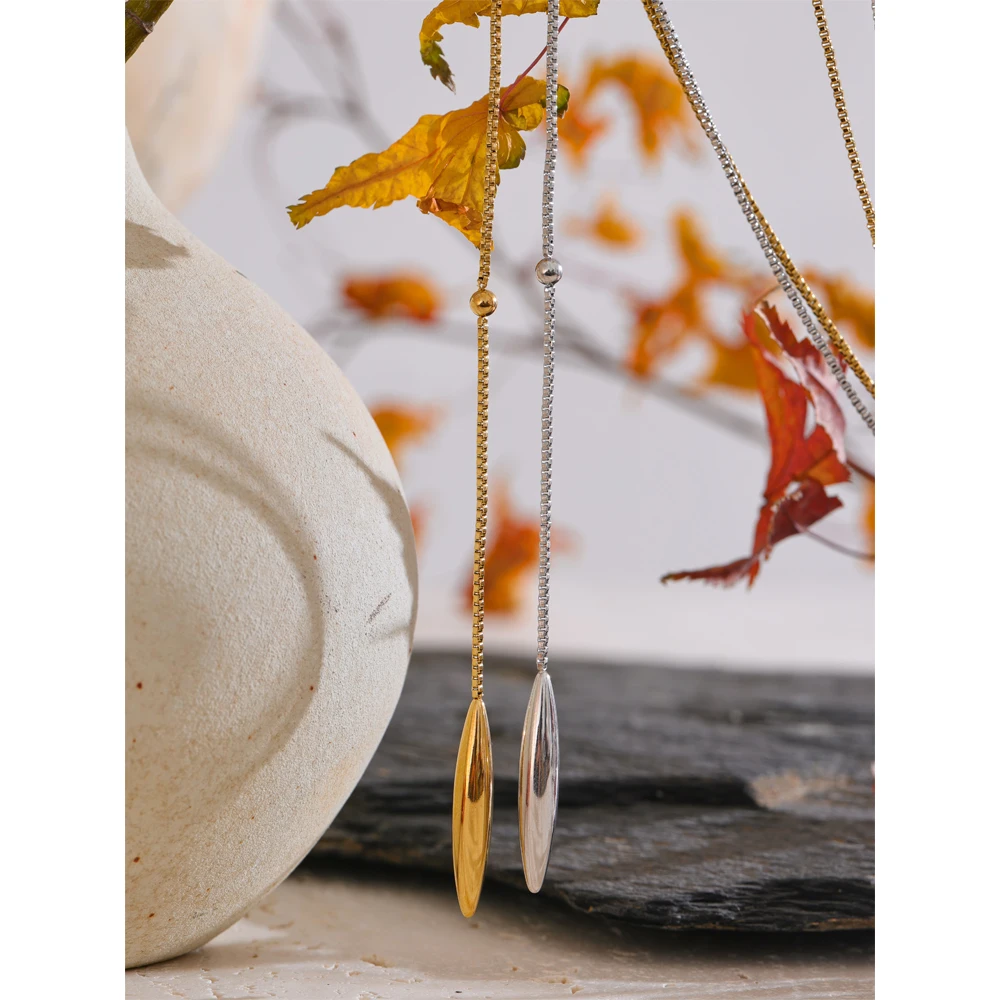 Yhpup Waterproof Sexy Fashion Stainless Steel Chain with a Pendant Drop Attractive Golden Necklace Water Resistant Jewelry Gift