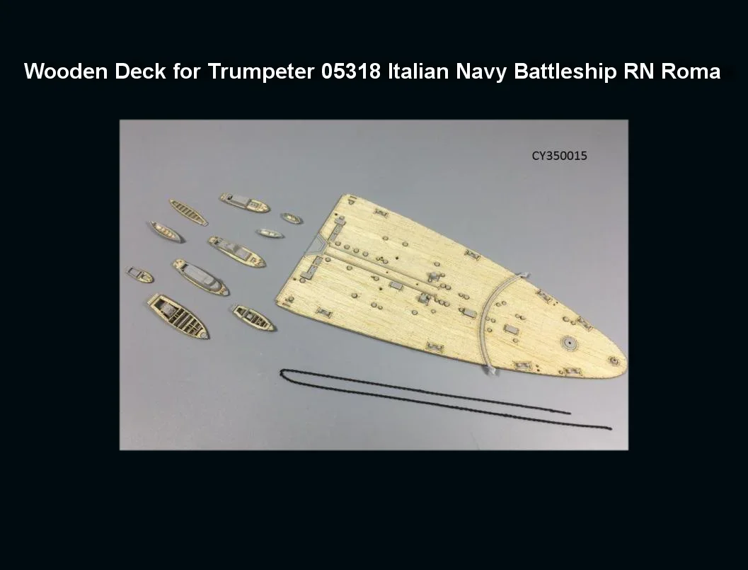 1/350 Scale Wooden Deck for Trumpeter 05318 Italian Navy Battleship RN Roma Model Kit CY350015 Assemble