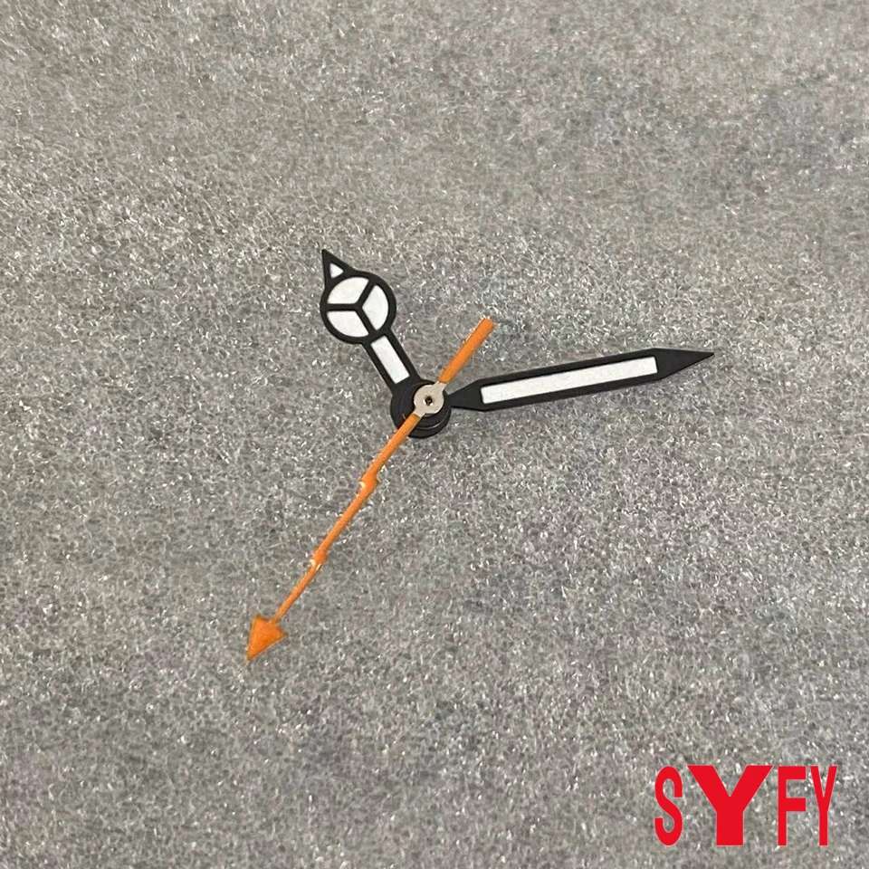 NH35 стрелки с черными краями, белые стрелки Mercedes Medsey Benz Pointer для NH35/36/4R/7S SEIKOMovement, зеленые светящиеся детали часов