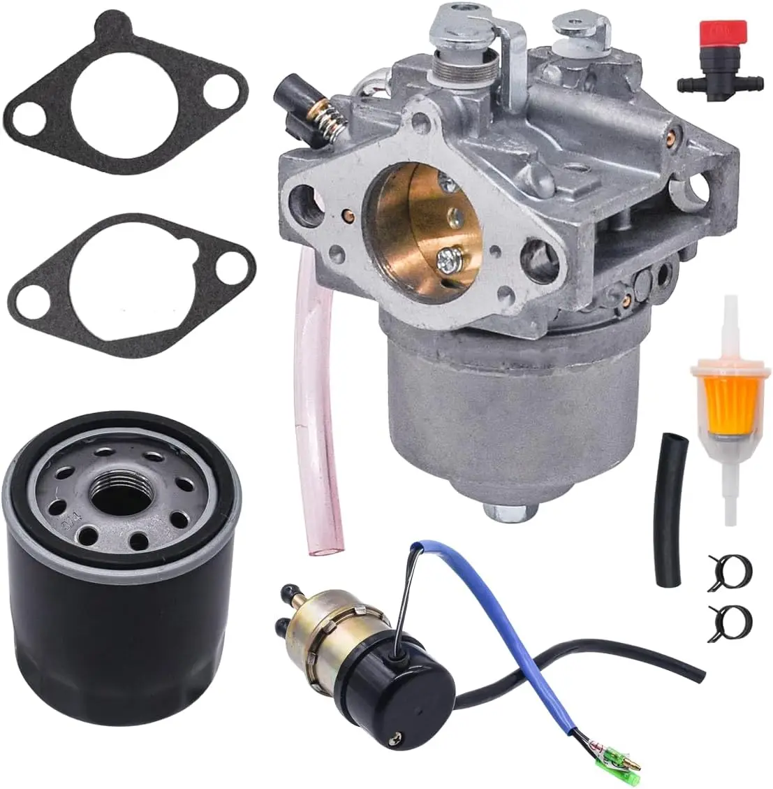 Карбюратор 15003-2509, подходит для Kawasaki Mule 2500 2510 2520 KAF620 с электрическим топливным насосом 12 В 49065-2071, масляный фильтр