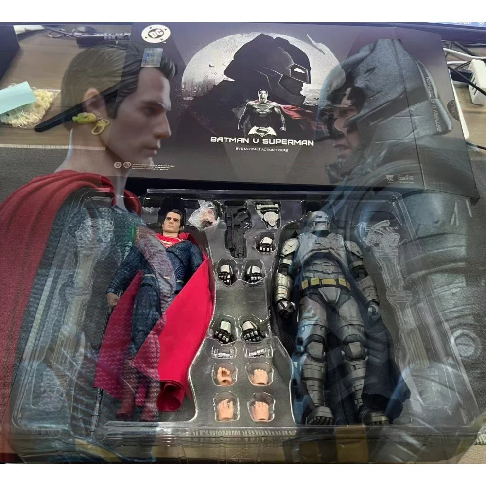 

Pre-sale NEW Original DC Fondjoy BVS Armored Batman Battle Damaged Superman Figure Set 1/9 Batman v Superman：Dawn of Justice