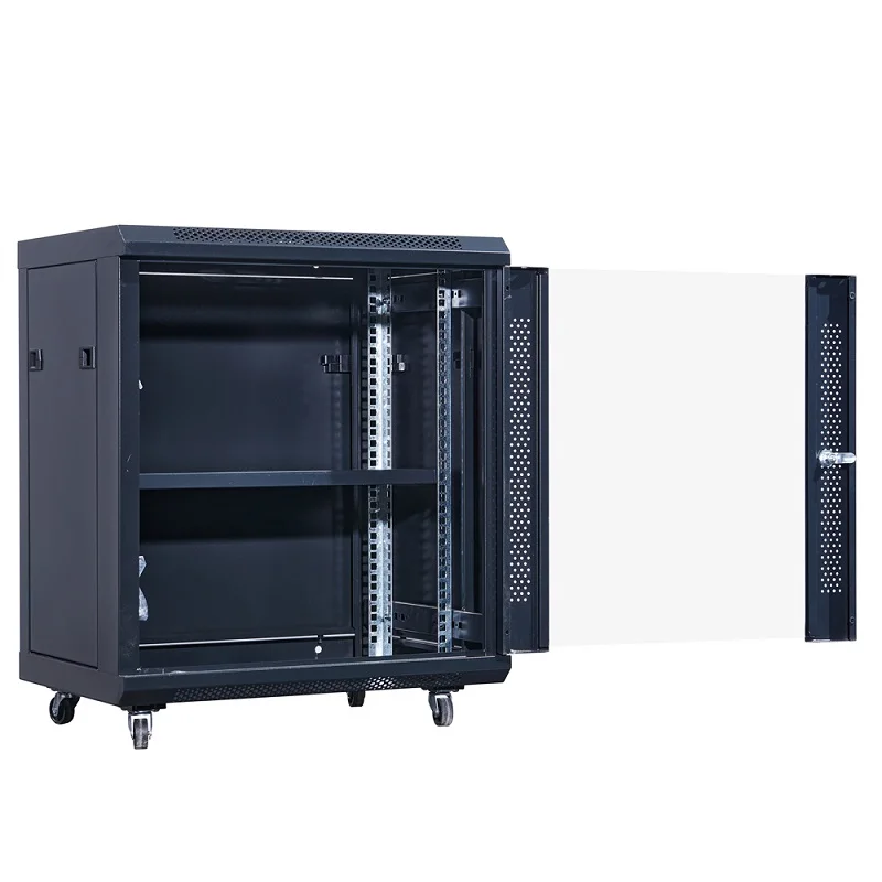 OEM Customize Cheap and High Quality Rack Cold Rolled Steel Tempered Glass Network Cabinet Enclosure