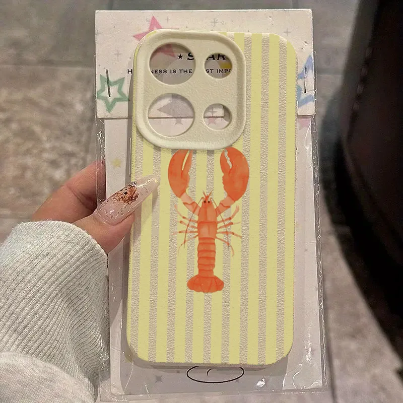 Fresh Shell Stripes Design Phone Case for Xiaomi Poco F7 X7 X6 X5 F5 M6 Pro 4G F6 Pro 5G Shockproof Lychee Pattern Bumper Cover view 6