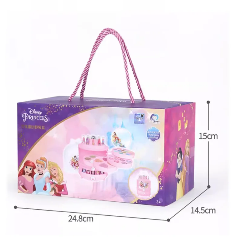 Disney-Girls\' Mermaid Princess Cosméticos Maquiagem Set com caixa original, cosméticos polonês, beleza, crianças, presente de Natal