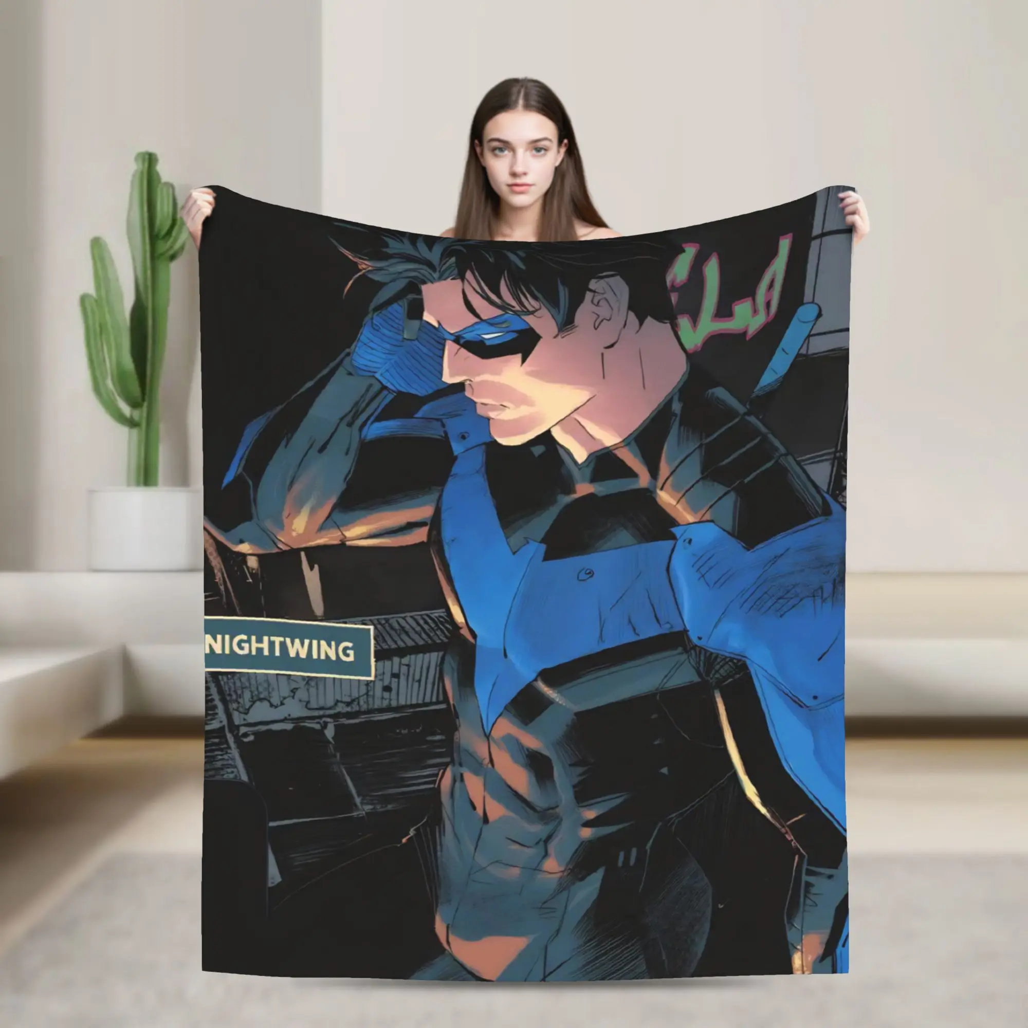 Мягкое теплое одеяло для путешествий Dicks Nightwing Graysons, фланелевое покрывало для дивана, стула, новинка, чехол для дивана-кровати