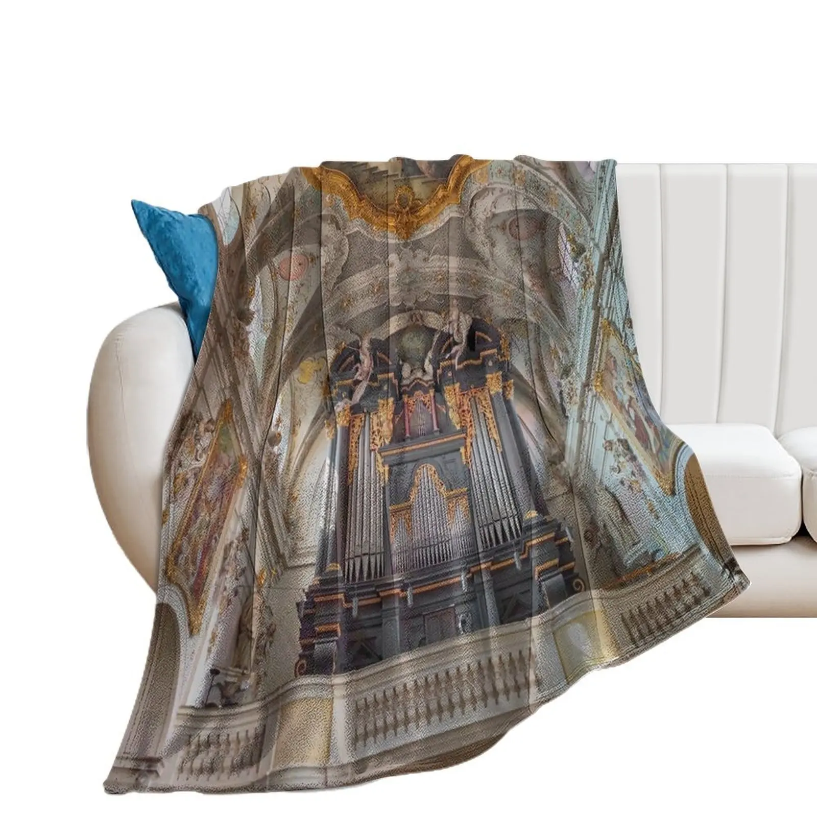 Pipe Organ St. Emmeram, Regensburg Throw Blanket for sofa Soft Blankets For Baby Thin Blankets