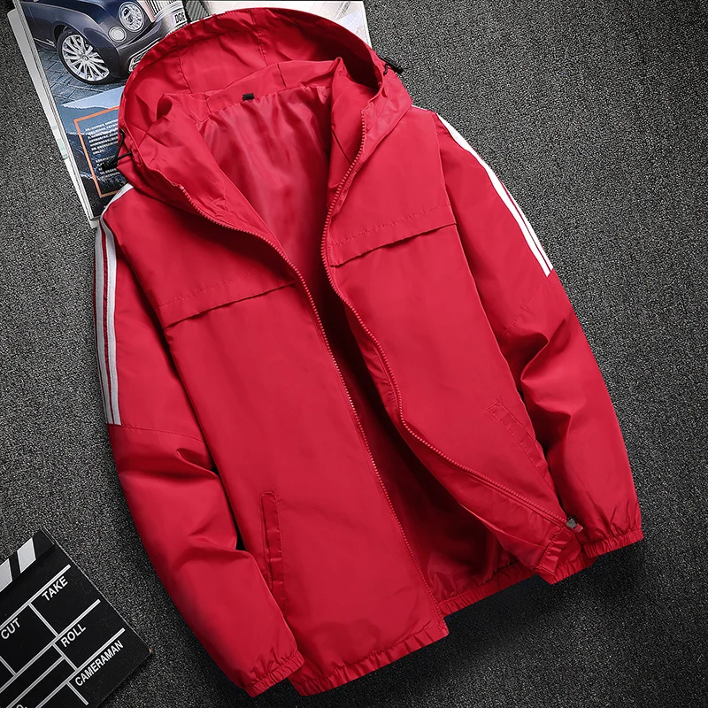 

Men's Single Layer Jaet Lightweight Spring Autumn Workwear Waterproof Windproof Casual Loose Fit Stand Size Polyester