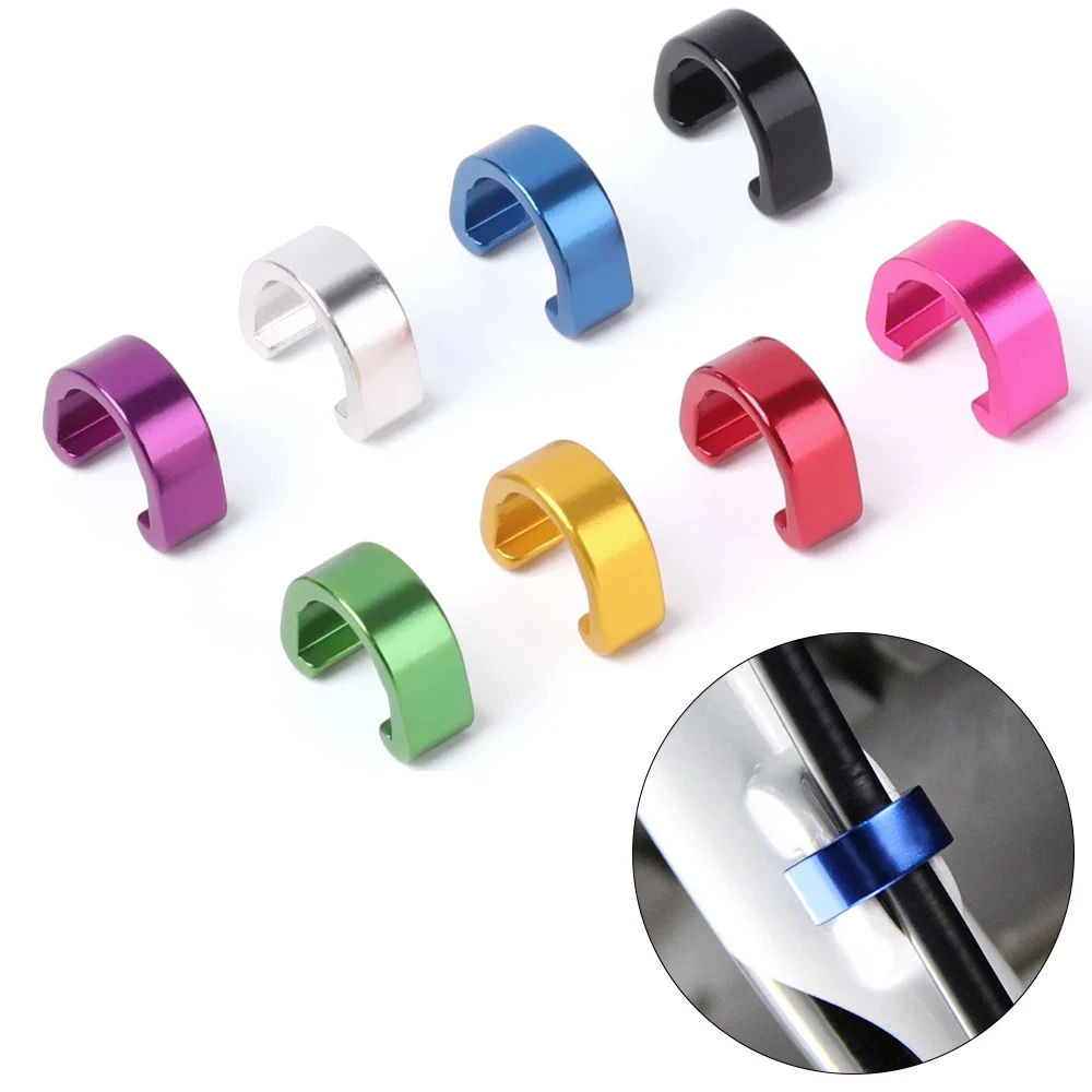 

Aluminum Alloy For Shifter Cable Road Bike For Brake Cable Fixed Tubing Clips Fixed Clamp Clips C Shape Buckle Bicycle C Clips