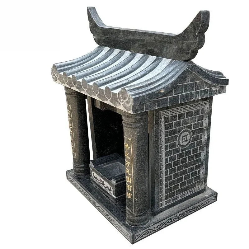 Stone casket outdoor temple offering small temple home ornaments