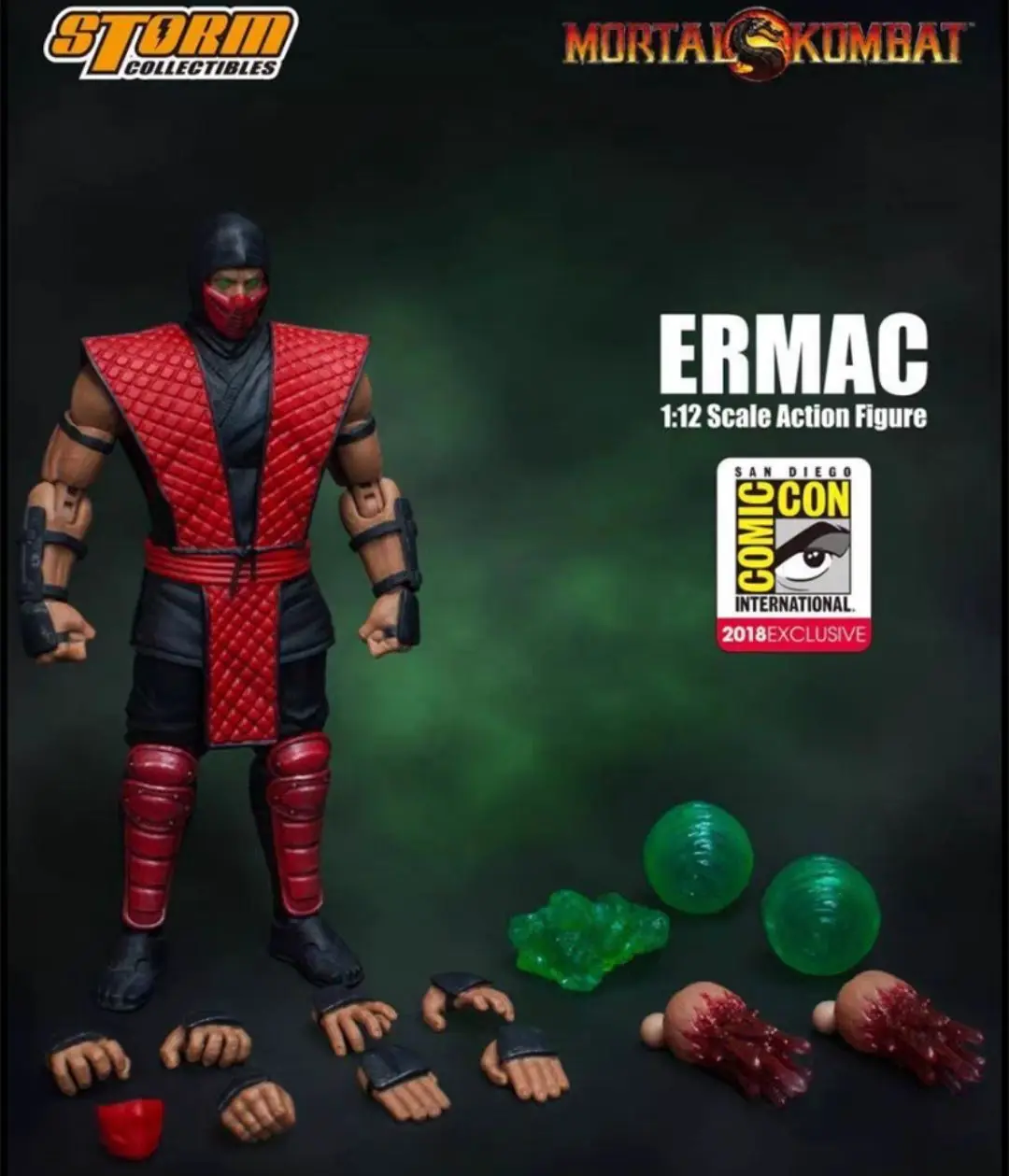 

In-stock Storm Toys Mortal Kombat ERMAC 2018 SDCC Exclusive 1/12 Scale Action Figure Model Collectible Gift