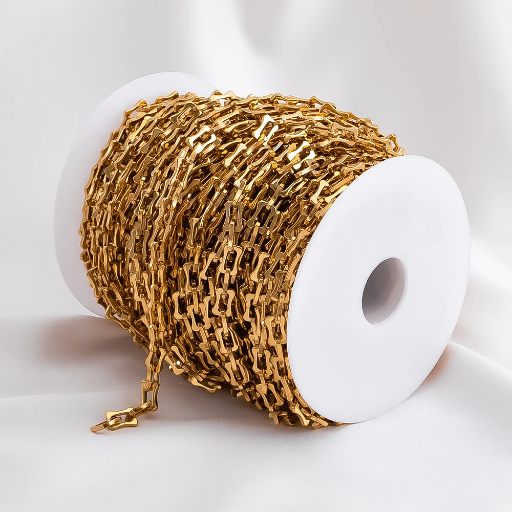 1Meter Stainless Steel Trend Design Hip Hop Punk Chain for DIY Necklace Clothing Jewelry Making Components