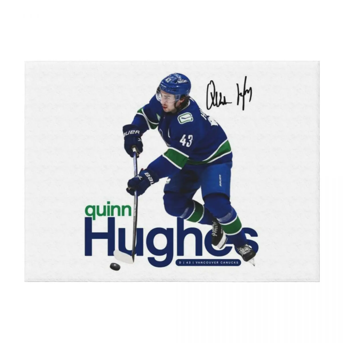 

Quinn Hughes Throw Blanket Shaggy Flannel Fabric manga valentine gift ideas Blankets