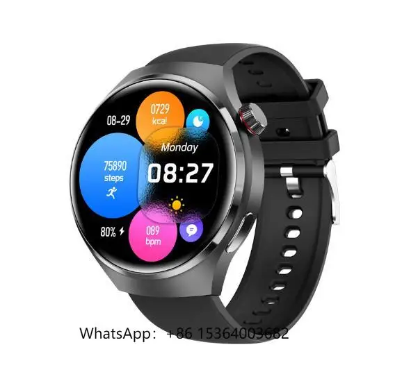 

TJXL-WATCH4 Pro Smart Watch 1.6inch Large Screen BT Call NFC Sport Fitness Tracker Wireless Charger Smartwatch