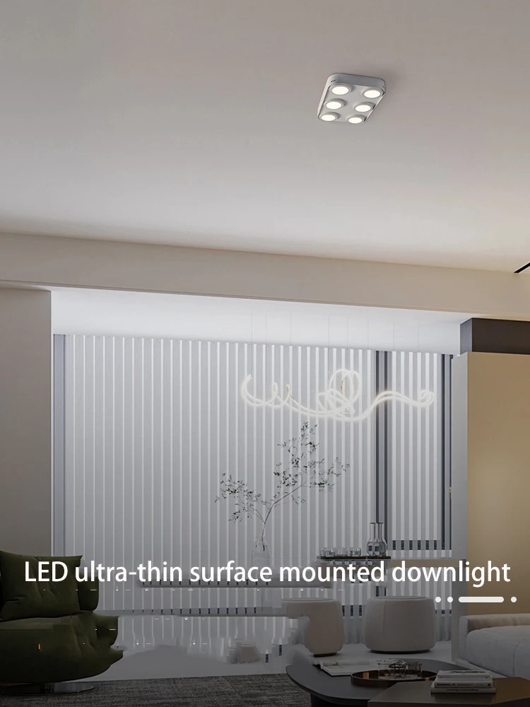 Ultrafinos led downlight longo grande retângulo lâmpada do teto holofotes luz suave 28w36w foco ponto fino para sala de estar cozinha casa